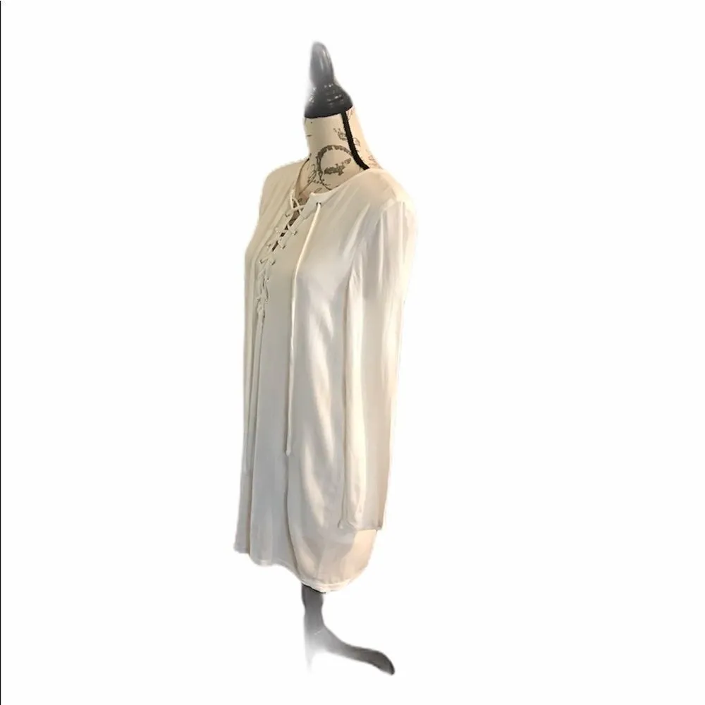 Forever 21 White Dress Blouse Size Small - Image 8