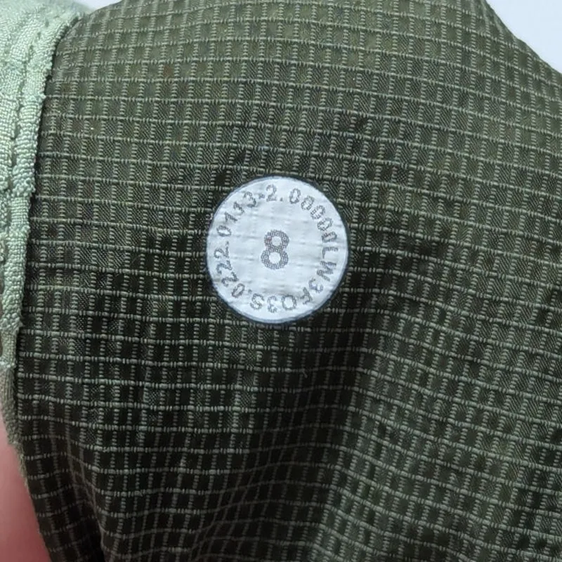 Lululemon Grid Fleece Hiking Overshirt Laurel Green Medium Olive Snap Button Top - Image 4