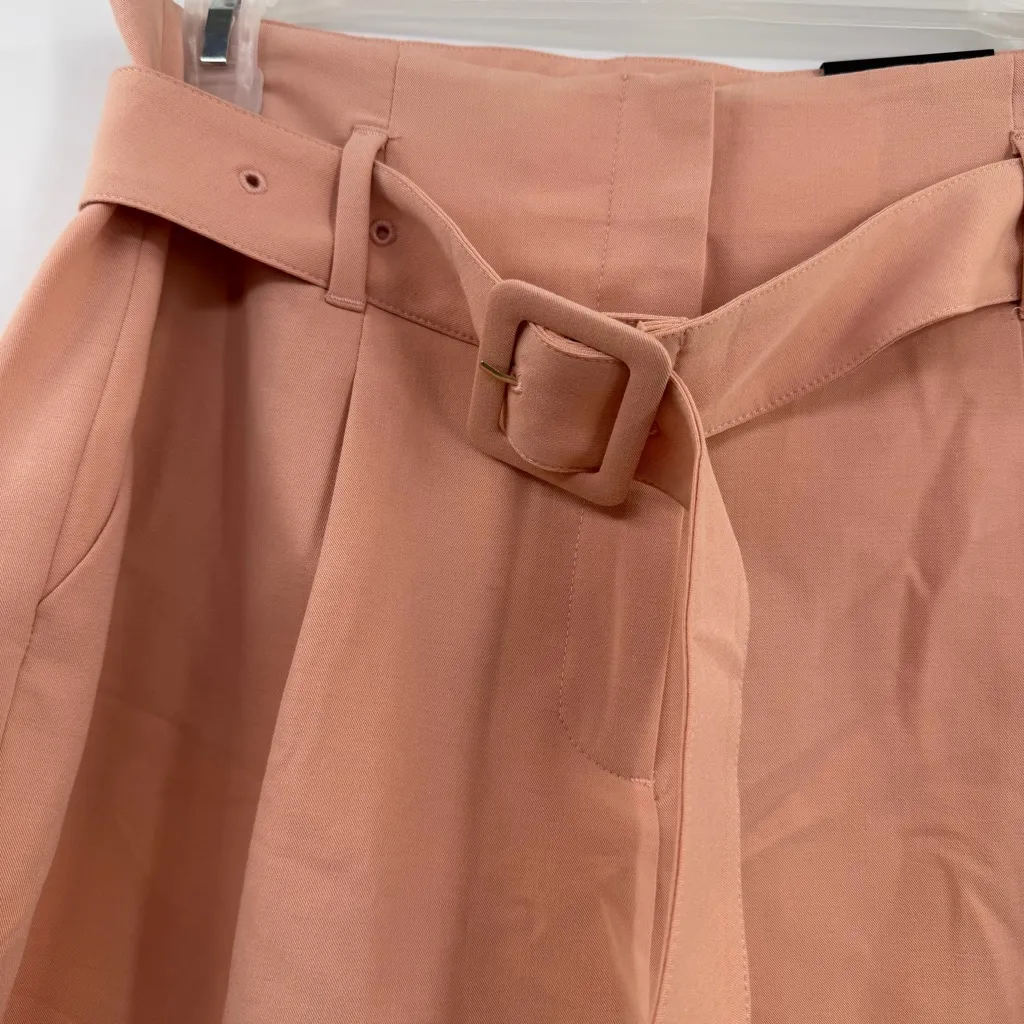 WHBM Extra High-Rise Belted Tailored Shorts in Bisou women's 6 NWT Wool blend - Image 2