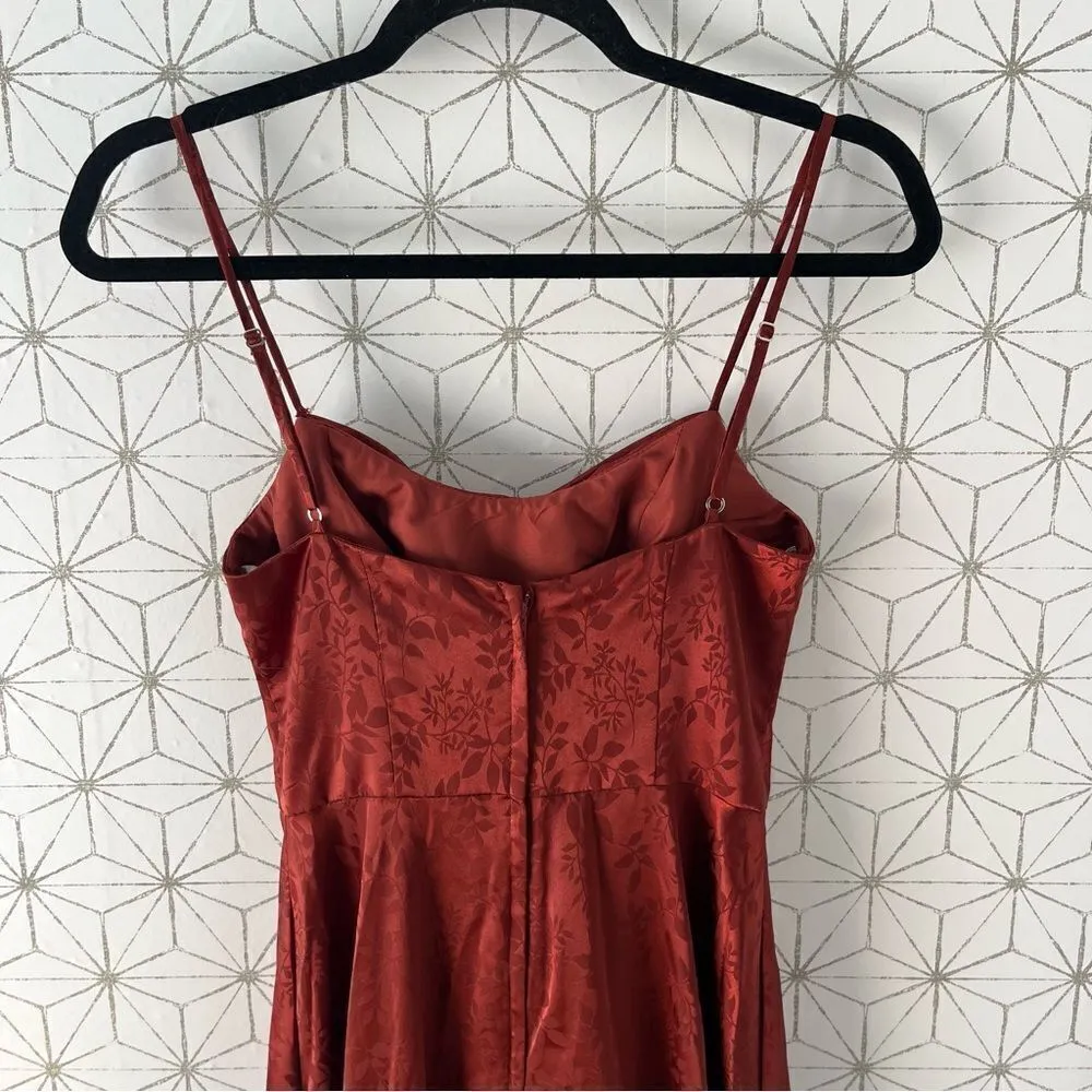 David’s Bridal 
jacquard cowl neck bridesmaid dress Cinnamon - Image 14