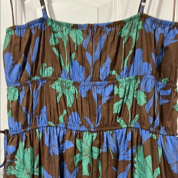 Moon River Blue and Green‎ Spaghetti Strap Sundress medium - Image 6