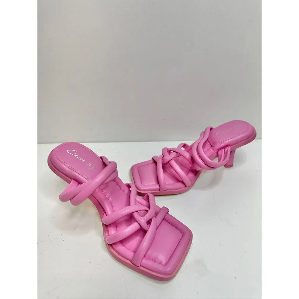 Sam Edelman Circus Sandals Womens Size 5 Pink Savanna Strappy Barbie Heels - Image 3