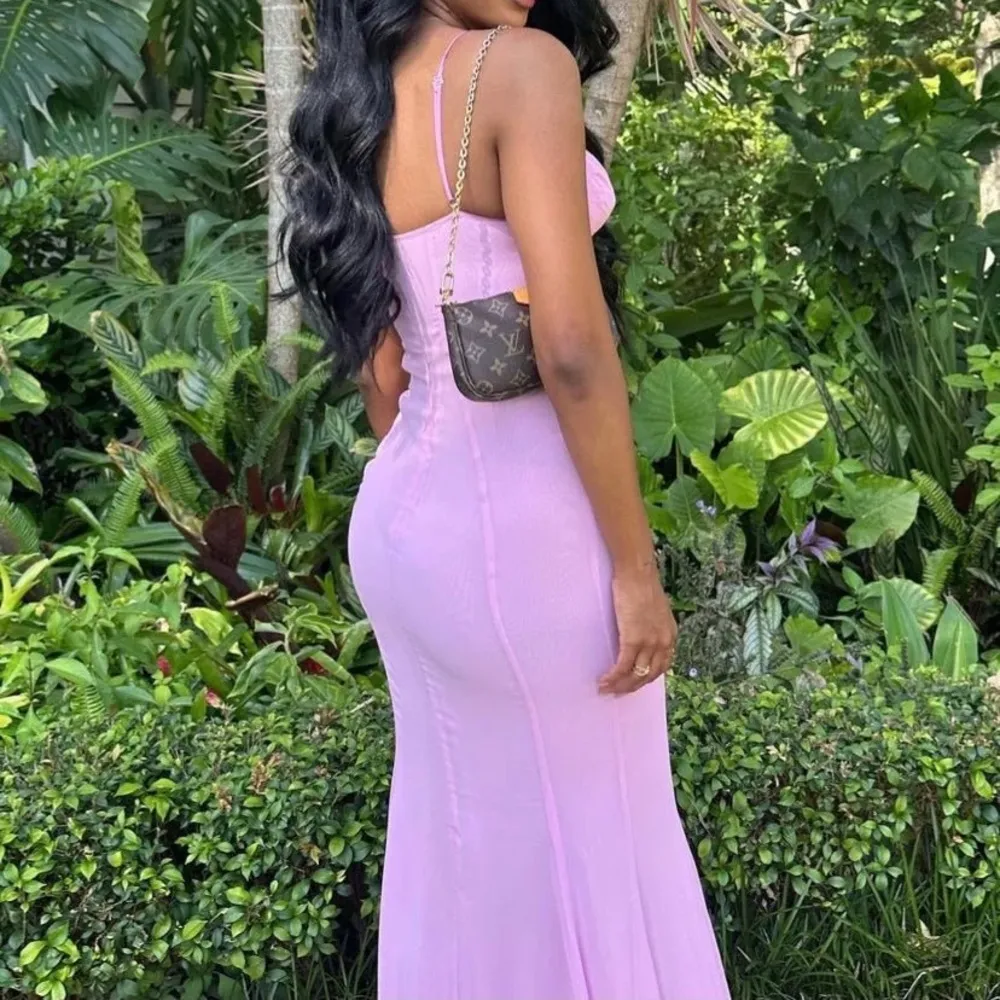 House of CB Mermaid Maxi Dress M Plus Cup - Pink - Image 4