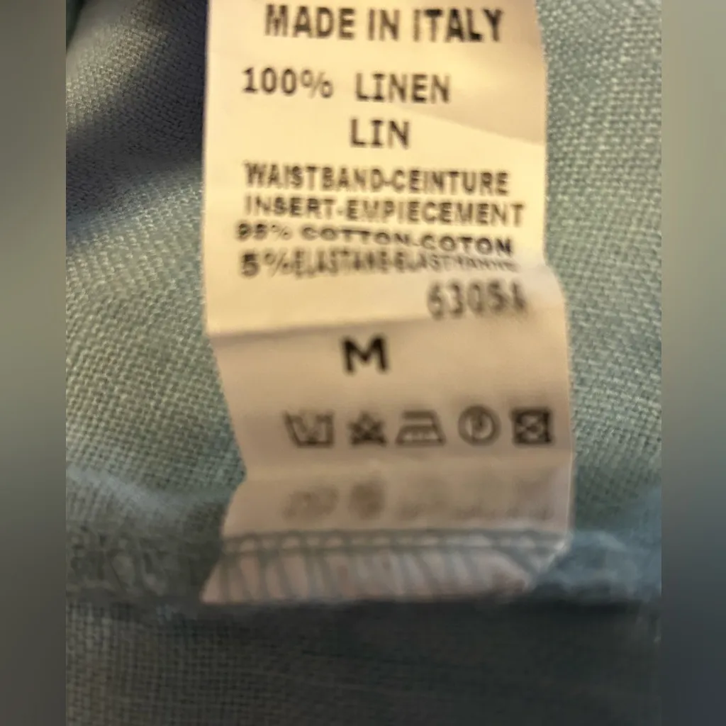 Splendid Iris ocean blue linen pants Size M - Image 5