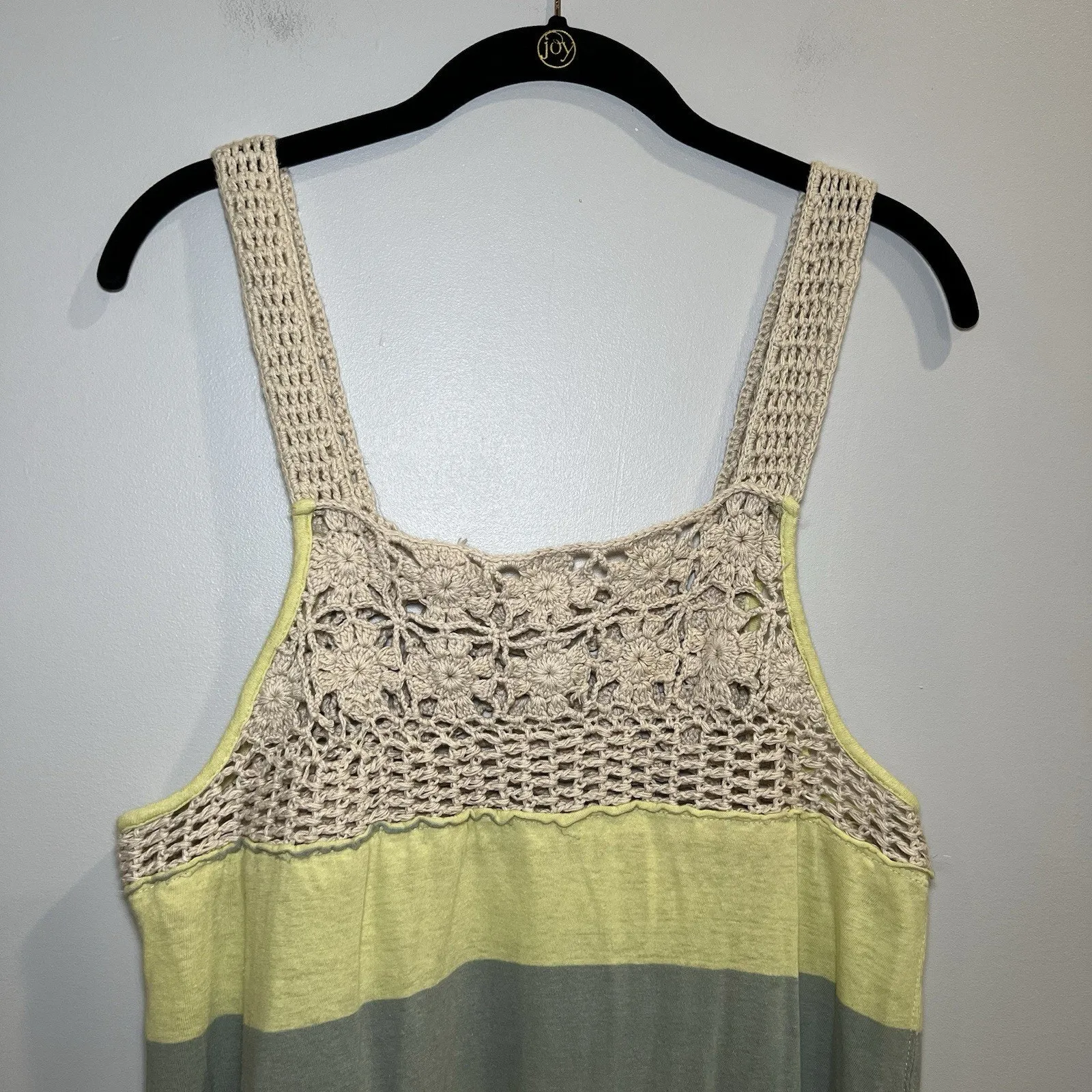Free People We‎ The Free Luca Crochet Striped Tunic Tank Top Size Small - Image 5