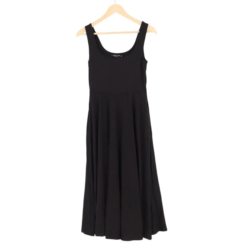 American Giant Black Sleeveless Tank Maxi Dress Size S Made in USA - Image 2
