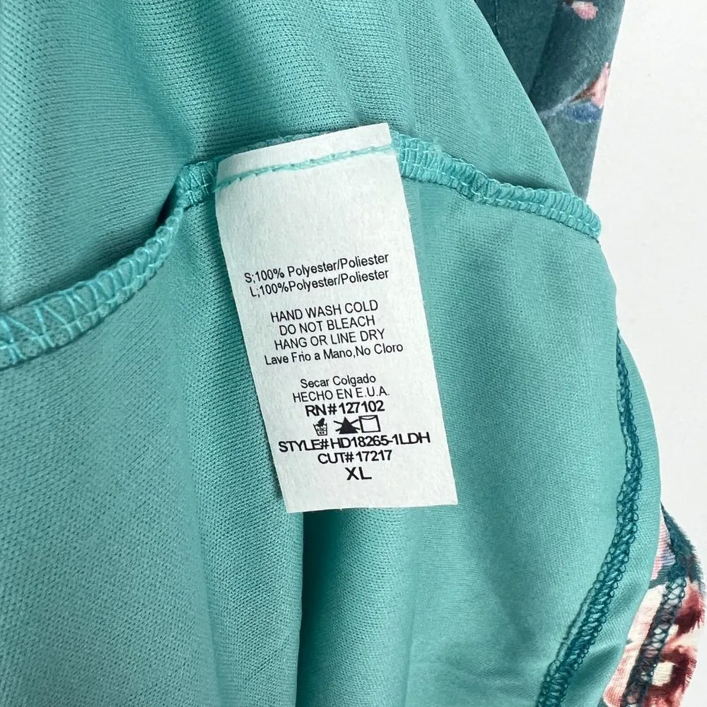 NWT  Floral Velvet Short Sleeve Maternity Dress Turquoise Size XL NEW D - Image 7