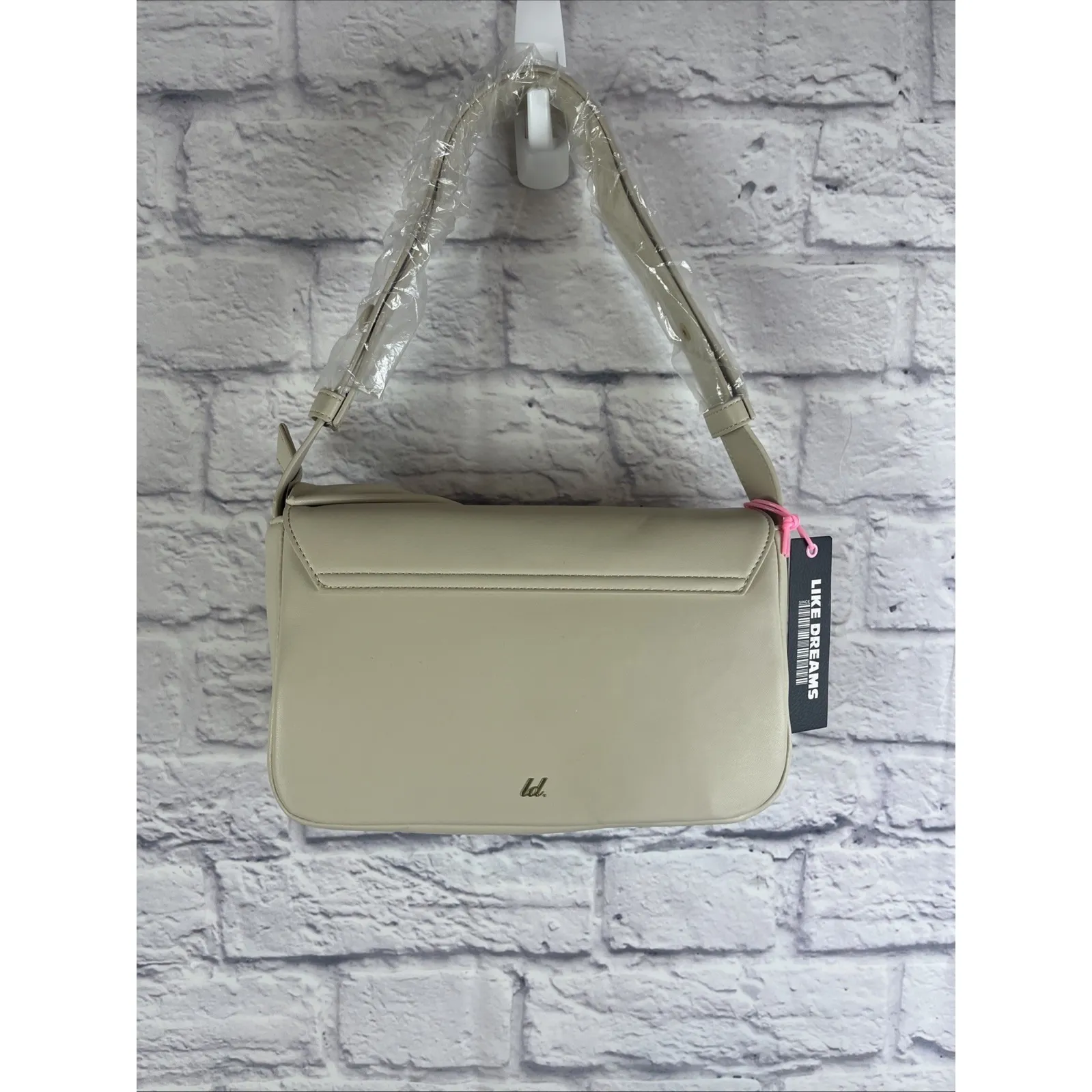 Like Dreams NEW Elaina Bow Vegan Leather Purse Bag Ivory & Gold Coquette Girly - Image 5