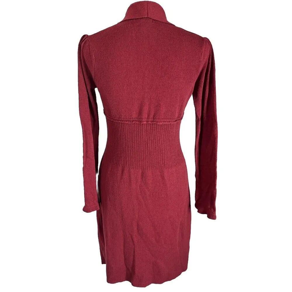 Vintage Max Edition Sz Small Cranberry Duster Cardigan W Buttons - Image 7