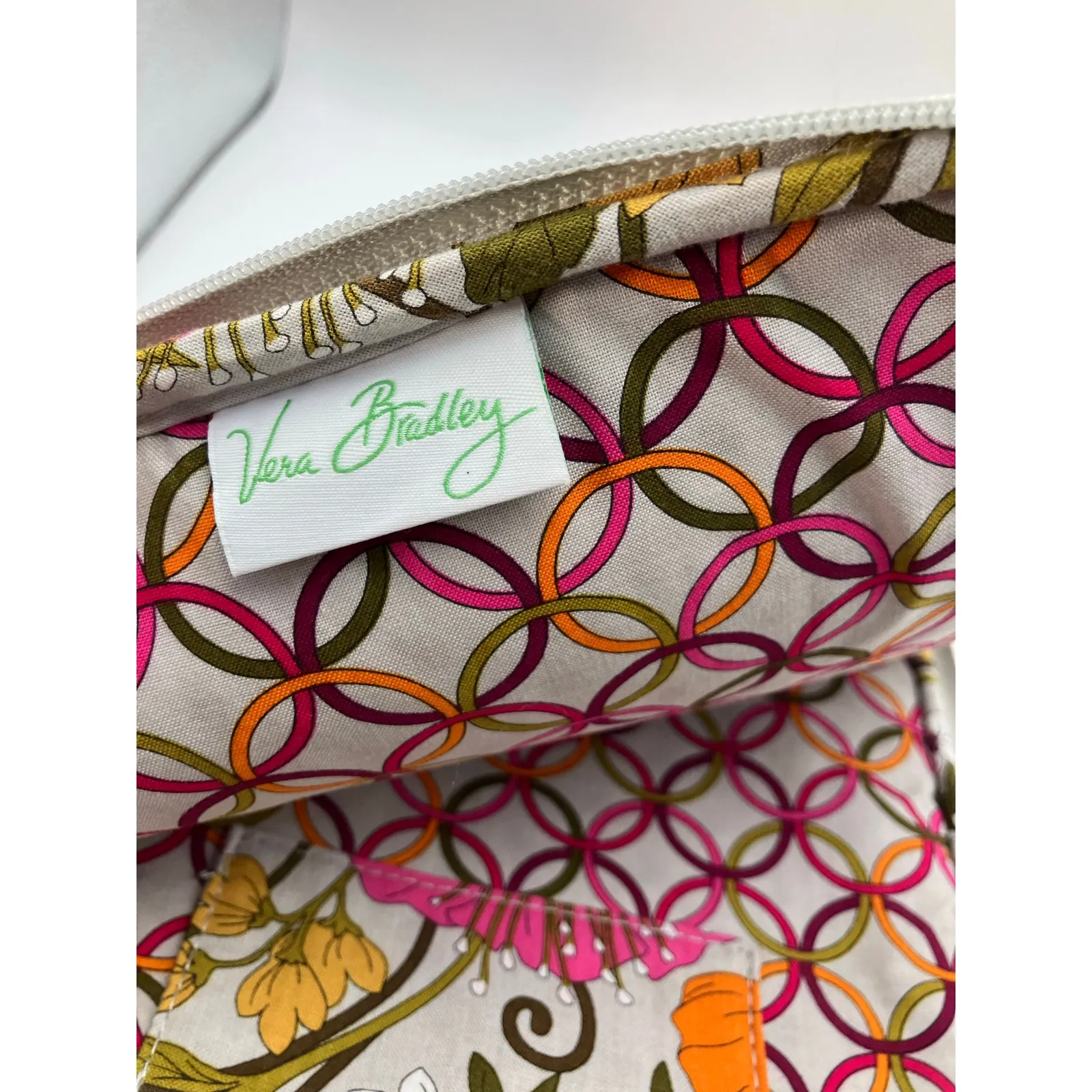 Vera Bradley Floral Quilted Laptop Tablet Case Padded Sleeve 10x8‎ Zip Closure - Image 6