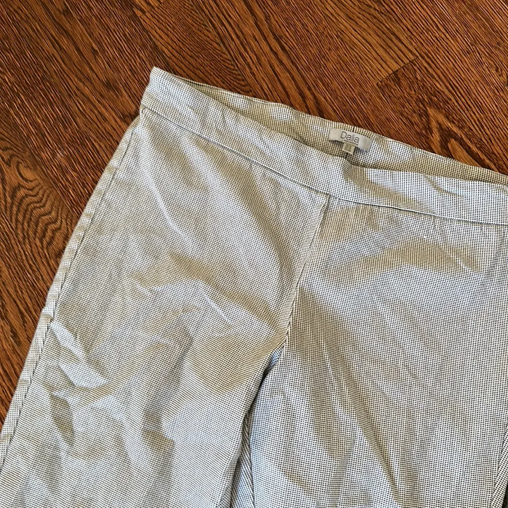 Dalia black white dotted stretch pant ankle crop US 14 - Image 3