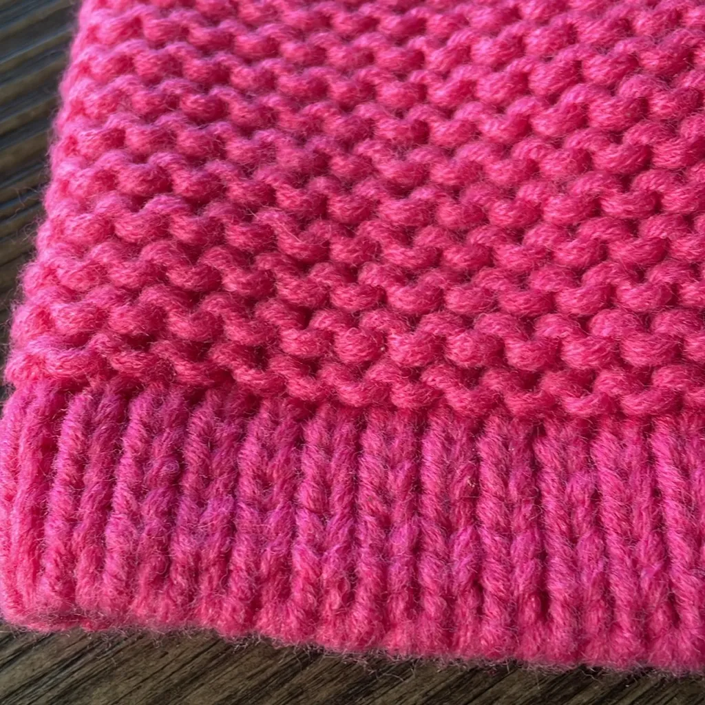 Beanie with Pom Pom NWT Pink - Image 2