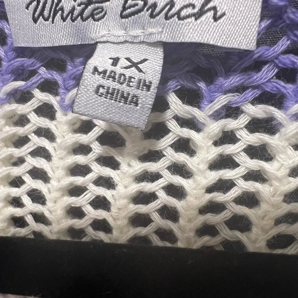 White Birch Striped Colorful Striped Sweater Size 1x - Image 4