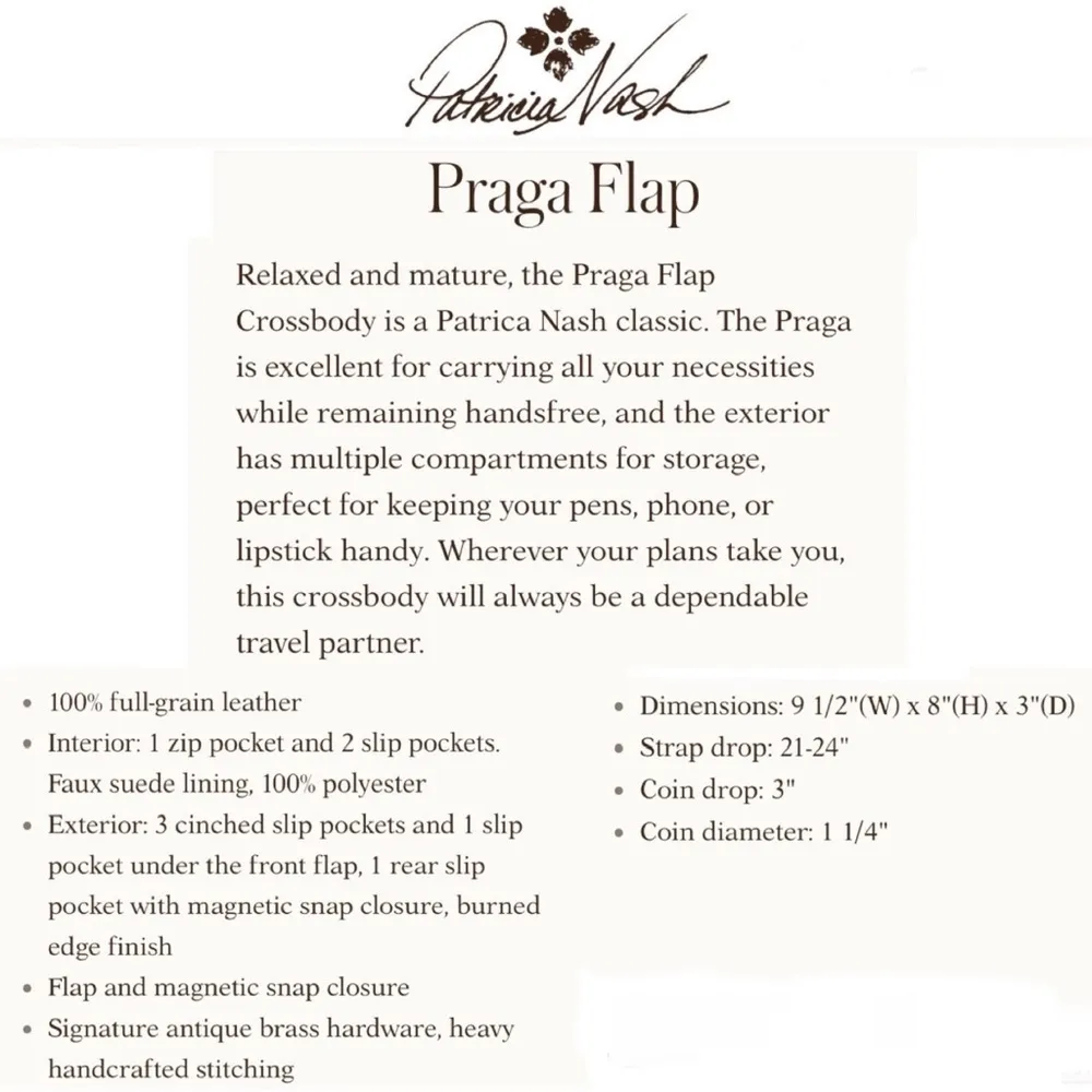 Brown Leather Floral Praga Flap Crossbody Bag - Image 16