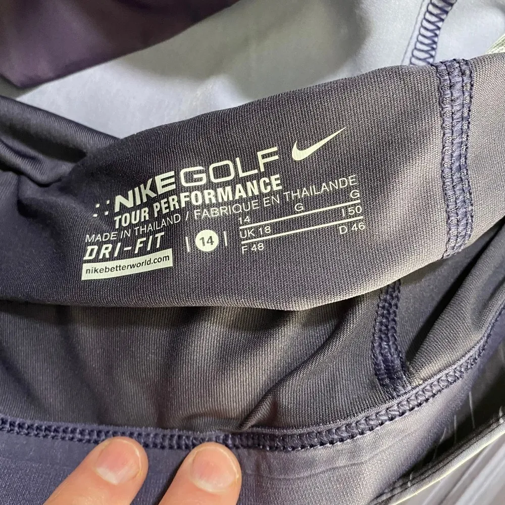 Nike Golf Women's Hyper Speed Skort Purple Black Stripe Tech Skirt w/ Shorts - Image 5