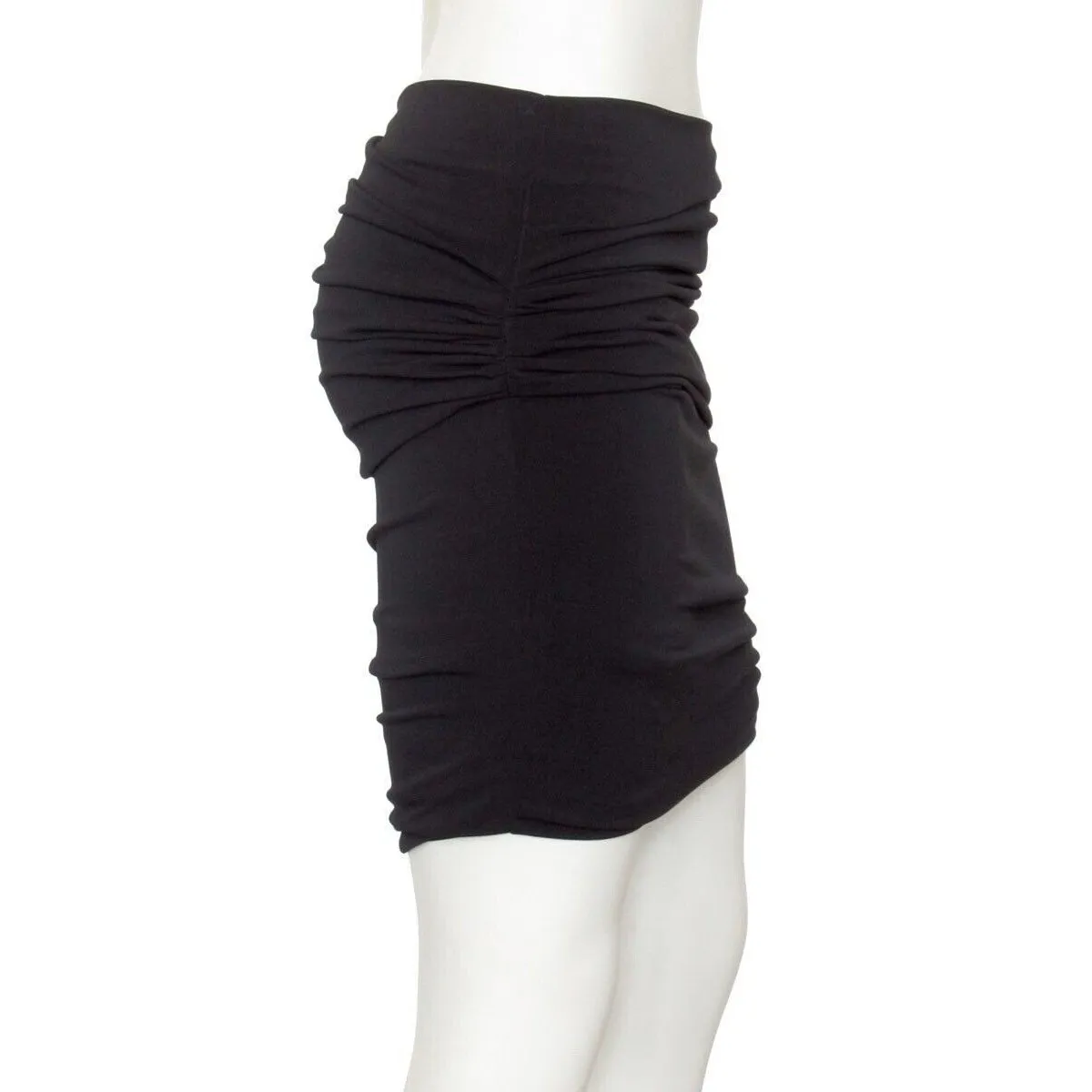 Elizabeth and James Women's Rouched Black  Mini Skirt Black Label Designer XS - Image 3