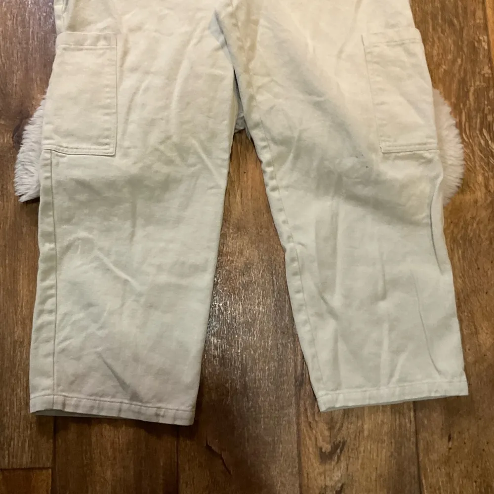 HYFVE Womens Cargo Cream Overalls Size Large Beige - Image 4