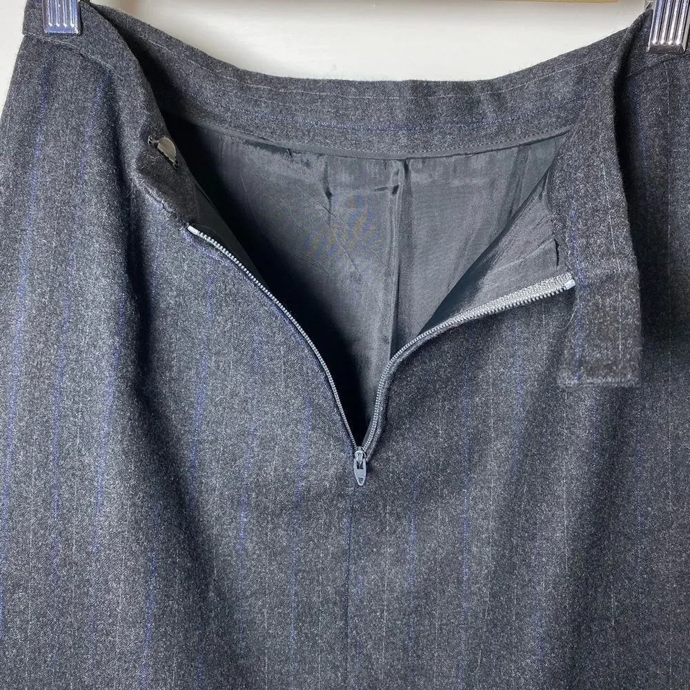 Ralph Lauren Purple Label | Wool Pencil Skirt Charcoal Gray Sz 8 - Image 9
