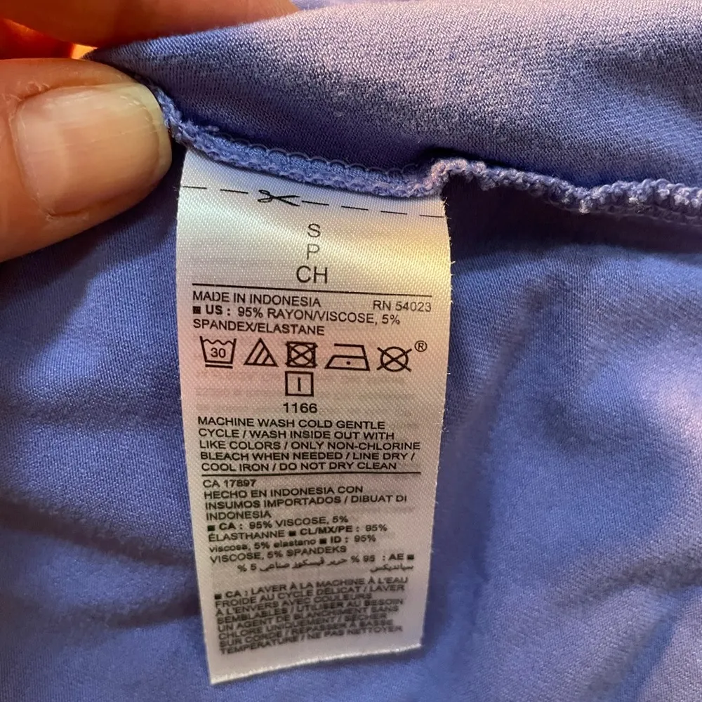 Loose Fit Ruffle Short Sleeve Round Neck Lavender Above the Kneee Dress - Image 8