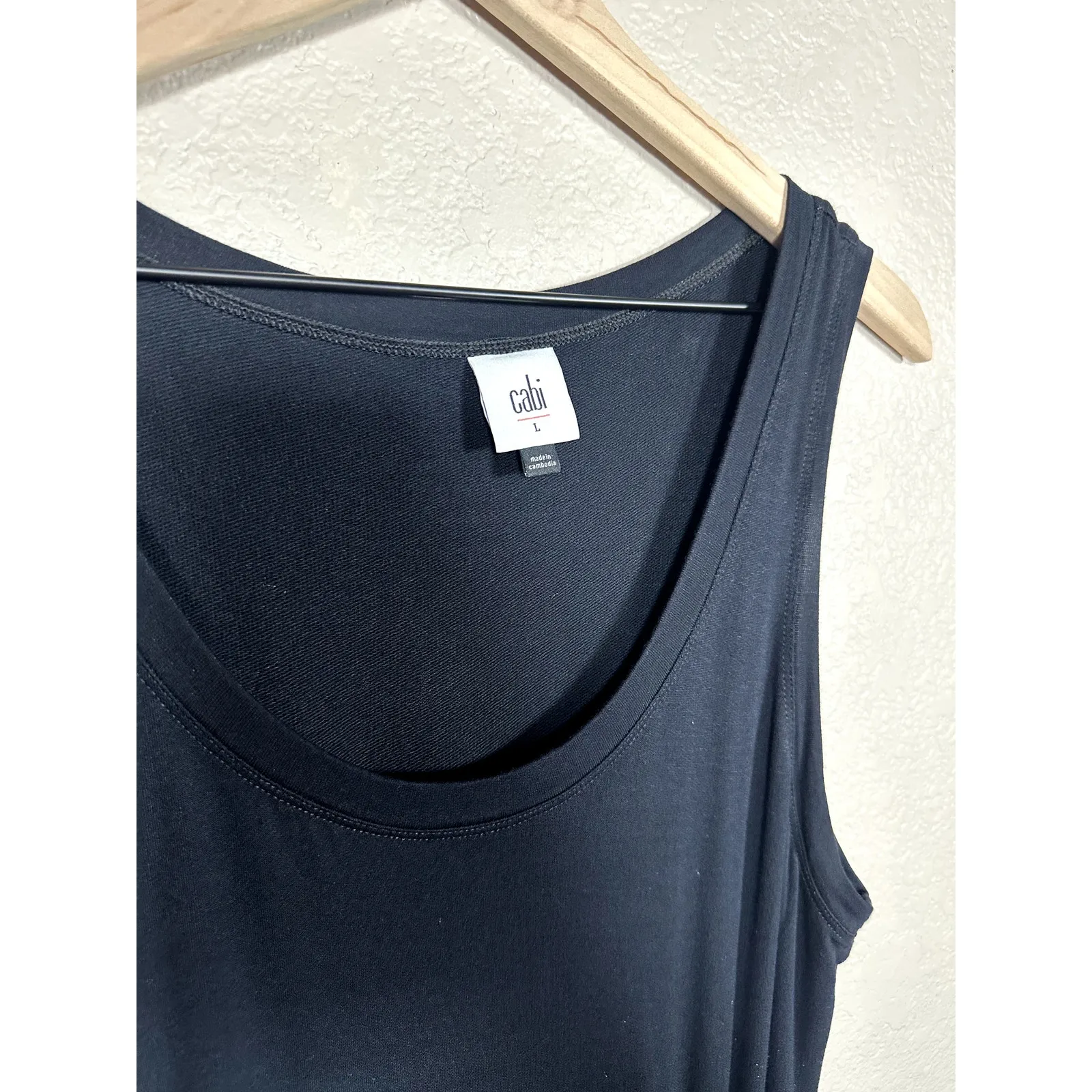 CaBi Black Tank Stretch Simple Midi Maxi Dress Size Large - Image 3