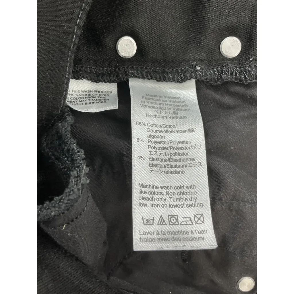 Womans J Crew Denim Vintage Jeans Label 32 (measures 36 In) Black Straight - Image 4