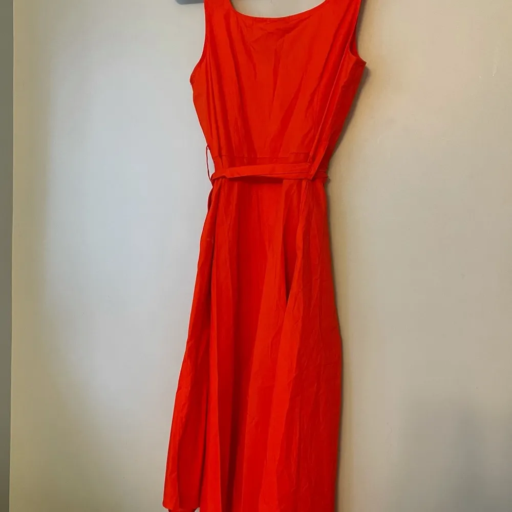 NWOT A New Day Orange Cotton Midi Sundress sz 10 - Image 9