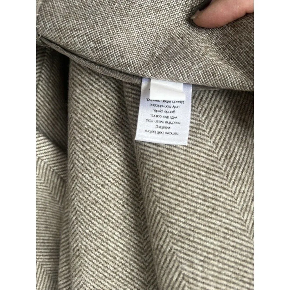 NEW Elizabeth & James Women Belted Pea Coat XL Brown Corpcore - Image 16