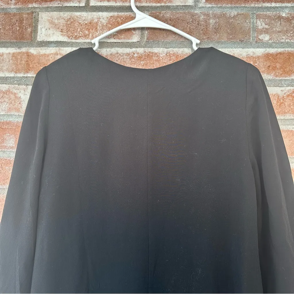 ASTR The Label Lace Up V Neck Mini Dress Black Women’s XS Long Sleeve - Image 9