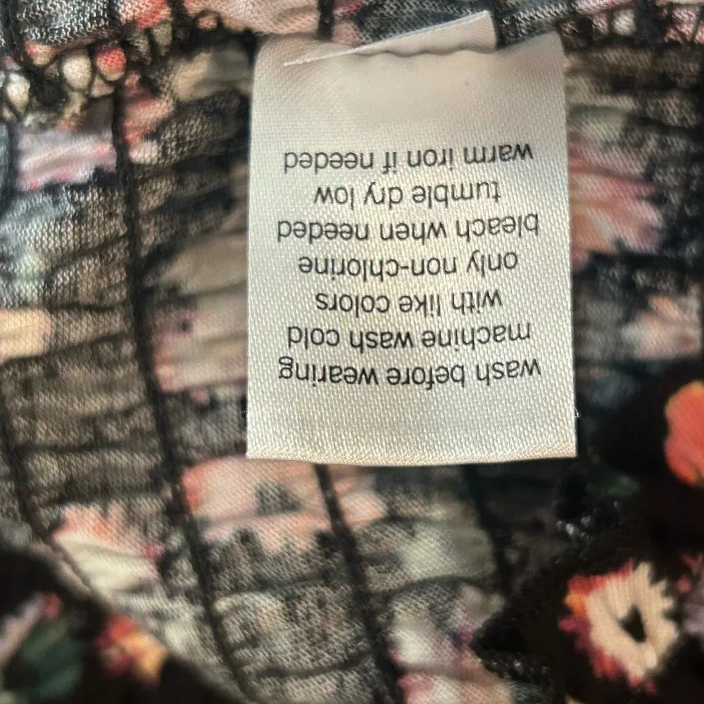 Kohl's SO Top Womens Juniors‎ XXL Black Floral Smocked Tank Top NEW Size undefined - Image 7