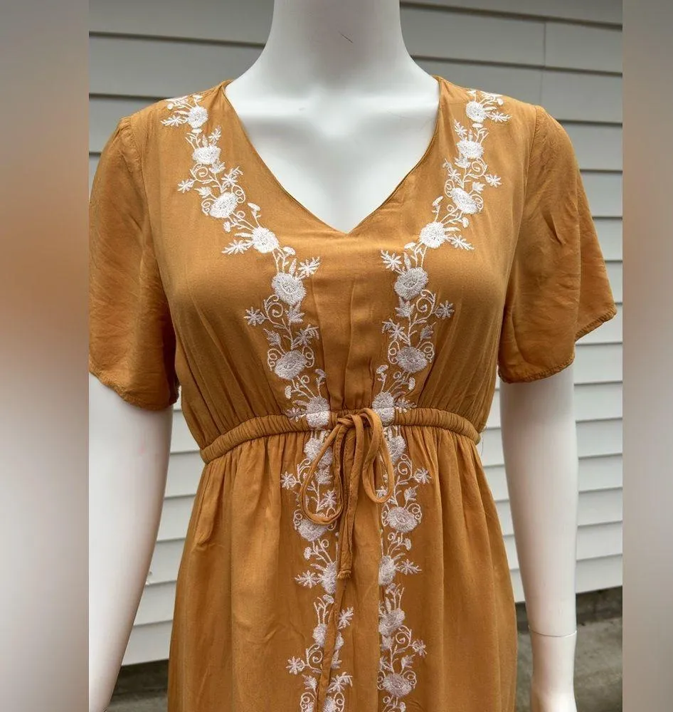 Yellow Maxi Sundress with V - Image 4