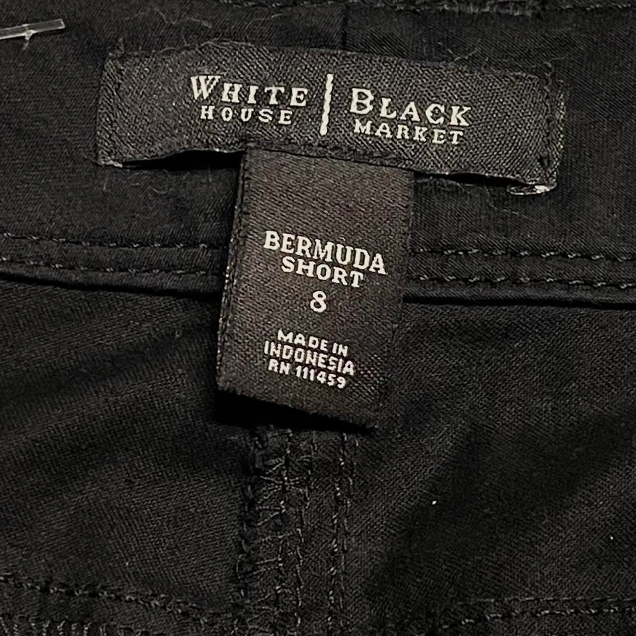 White House Black Market Black Bermuda Shorts Cargo Jewels Size 8/7”inseam - Image 2