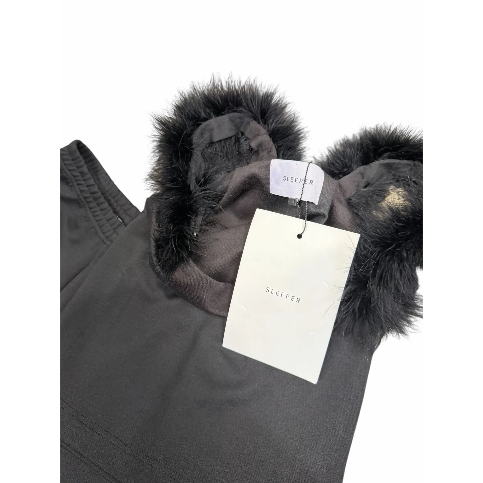 SLEEPER Feather Trimmed Jersey Pajama Set - Image 5