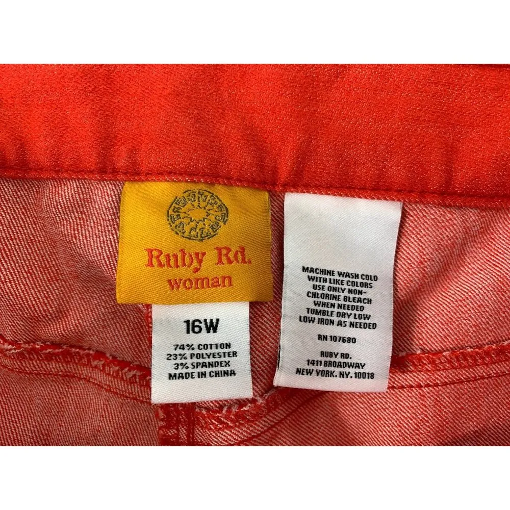 Ruby Rd. Women's Cruise Control Red Pants - Image 3