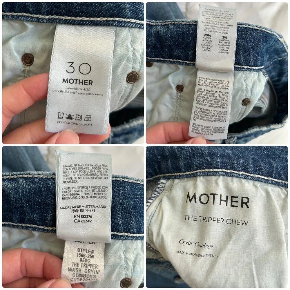 Mother Superior The Tripper Chew jeans Cryin’ Cowboys 30 Blue - Image 16