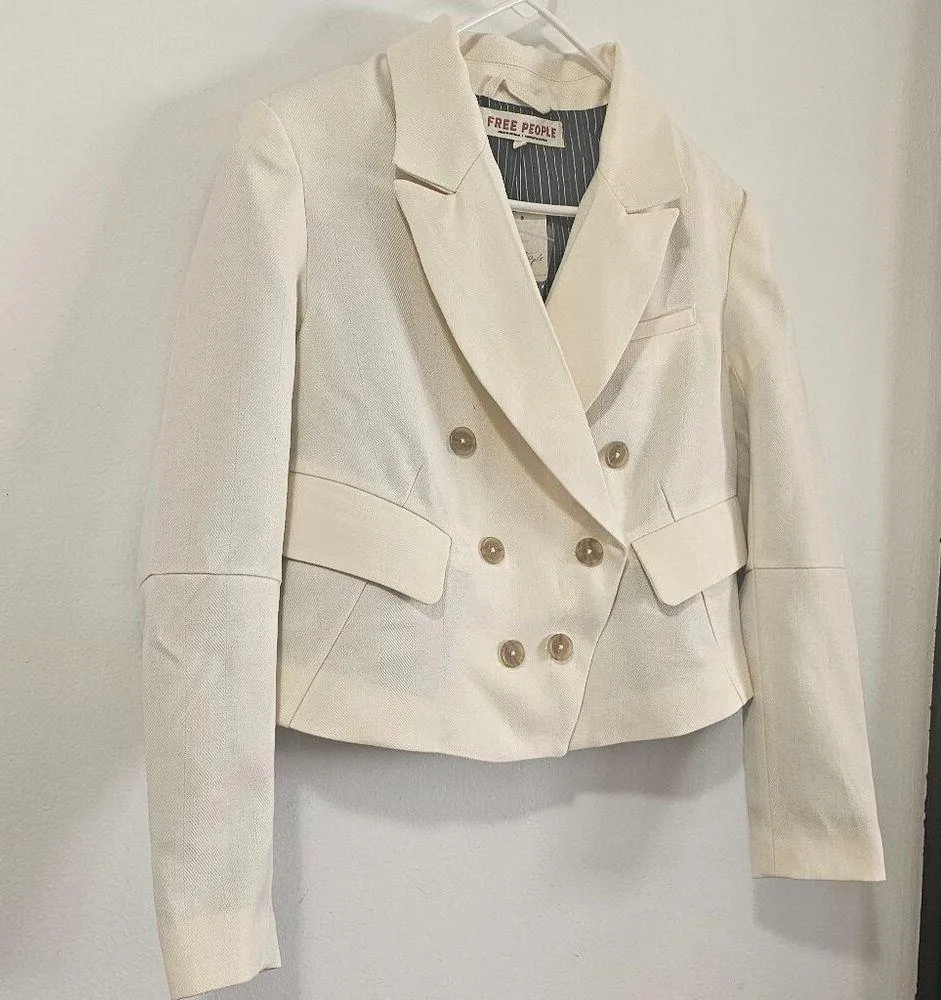 Free people Betty Solid Blazer / Ivory / Women's Size S - 94344090 - Image 4