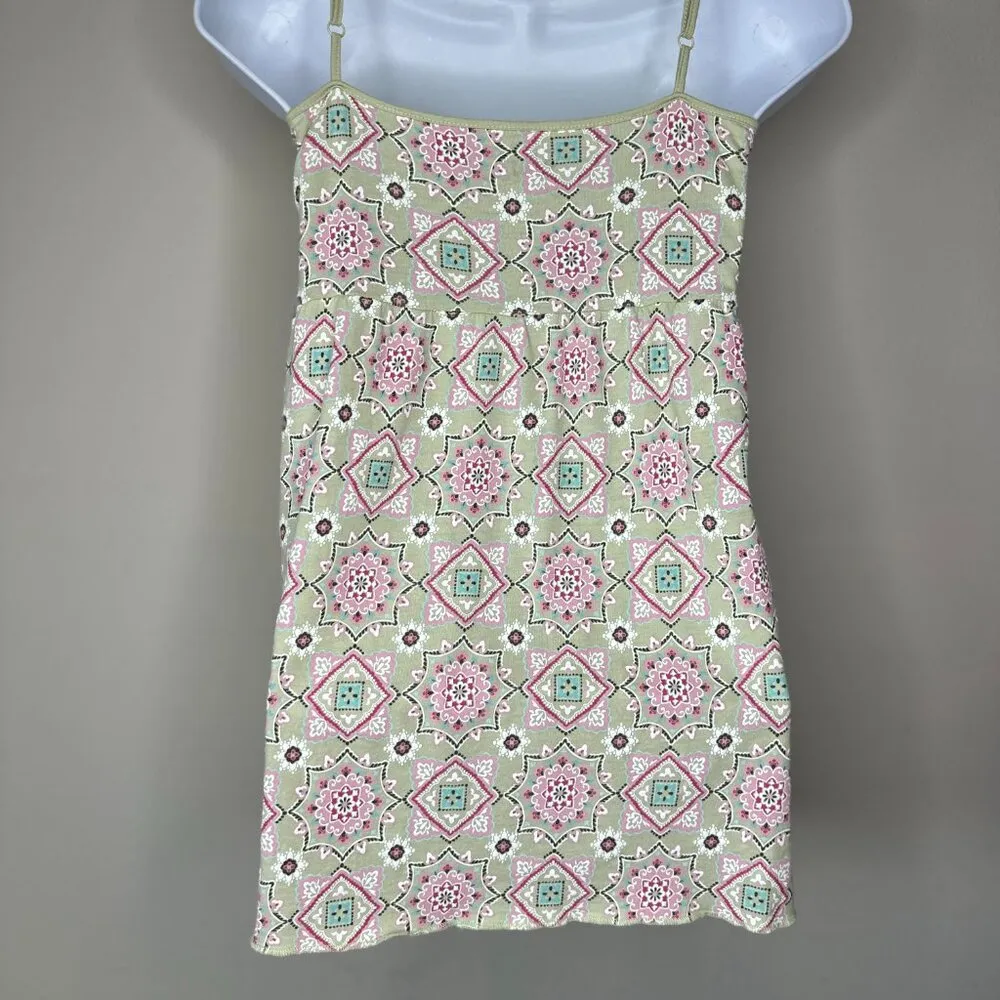 Energie Womens Floral Babydoll Camisole Top Size XL Multicolor Dainty Y2K Boho - Image 5