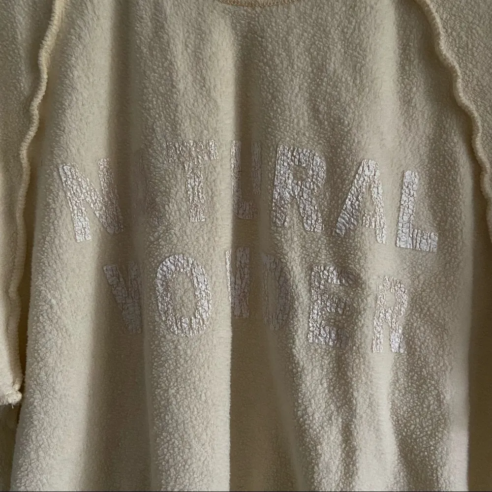 Free People  Natural Wonder Ivory Pullover Size Small Casual Comfy - Image 3