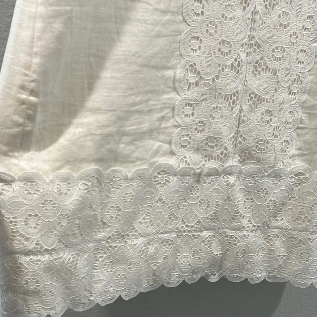 Maggy London Cream white Sheath Maxi Dress with Mandarin Collar - Image 4