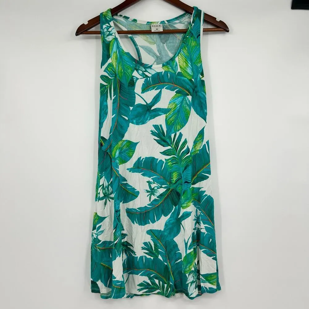 Soma bundle /lot 3 soma novelty print fun flamingo leaf pullover dresses medium - Image 8