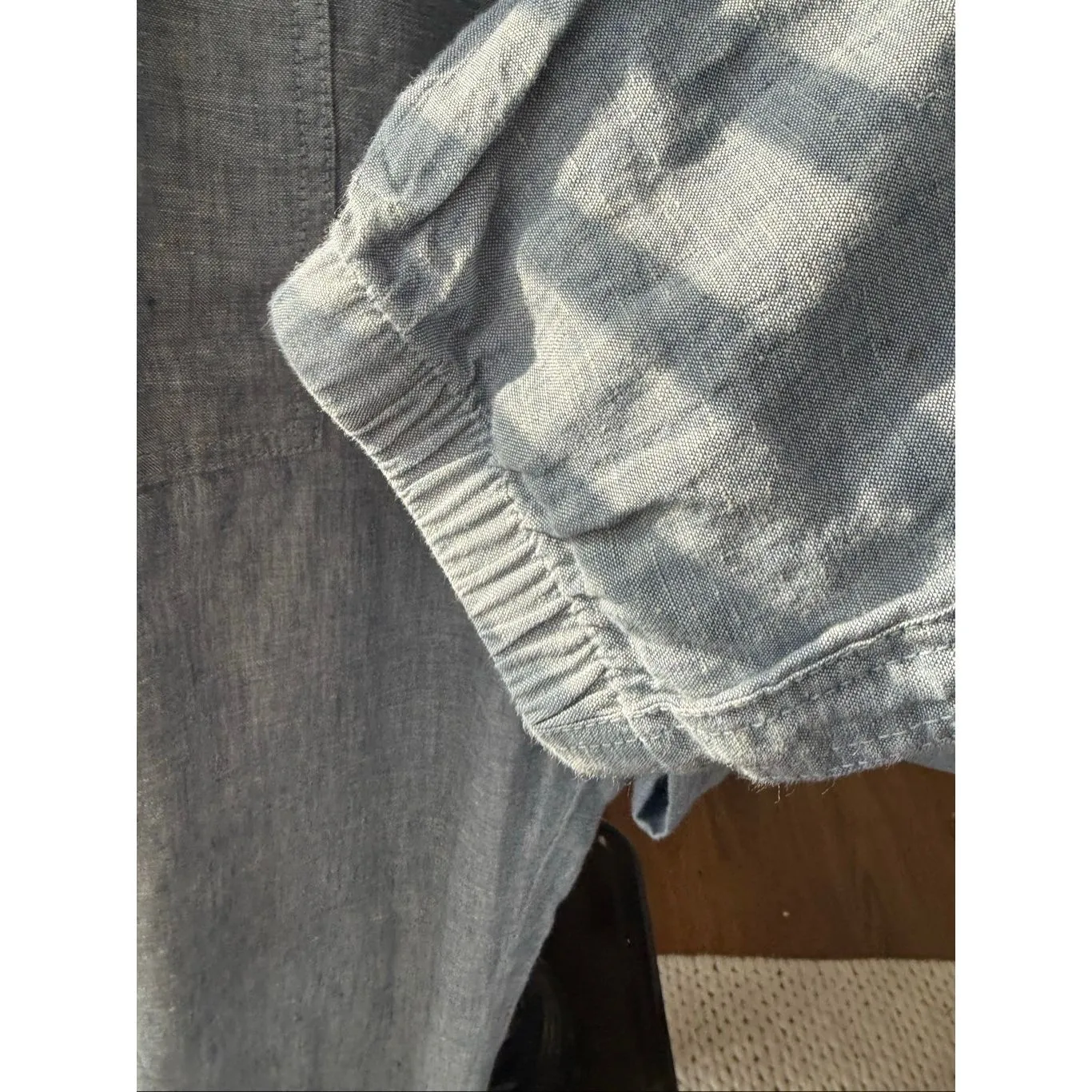 Athleta Cabo Linen Jogger Pants Chambray Blue $80 12T - Image 6