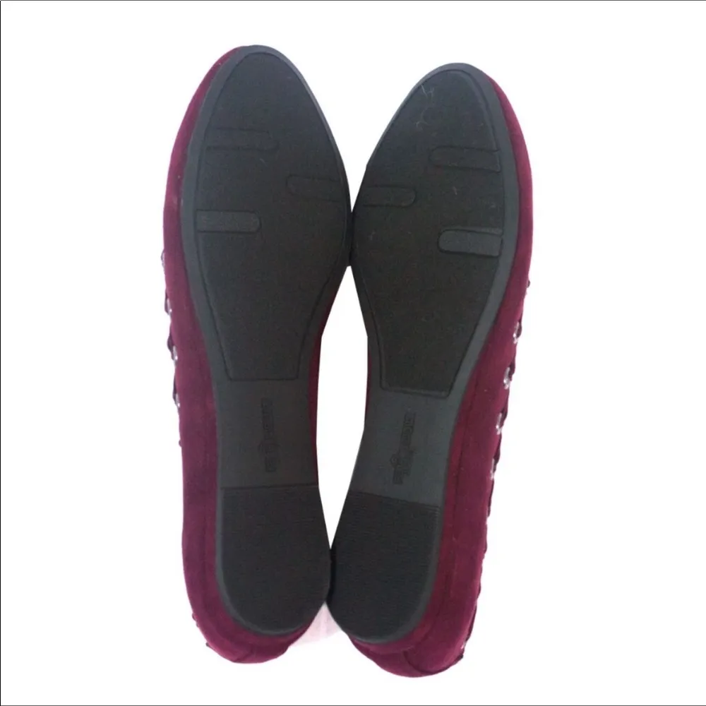NWOB Fergalicious Maroon FiFin Ballet Flats 8.5M - Image 3