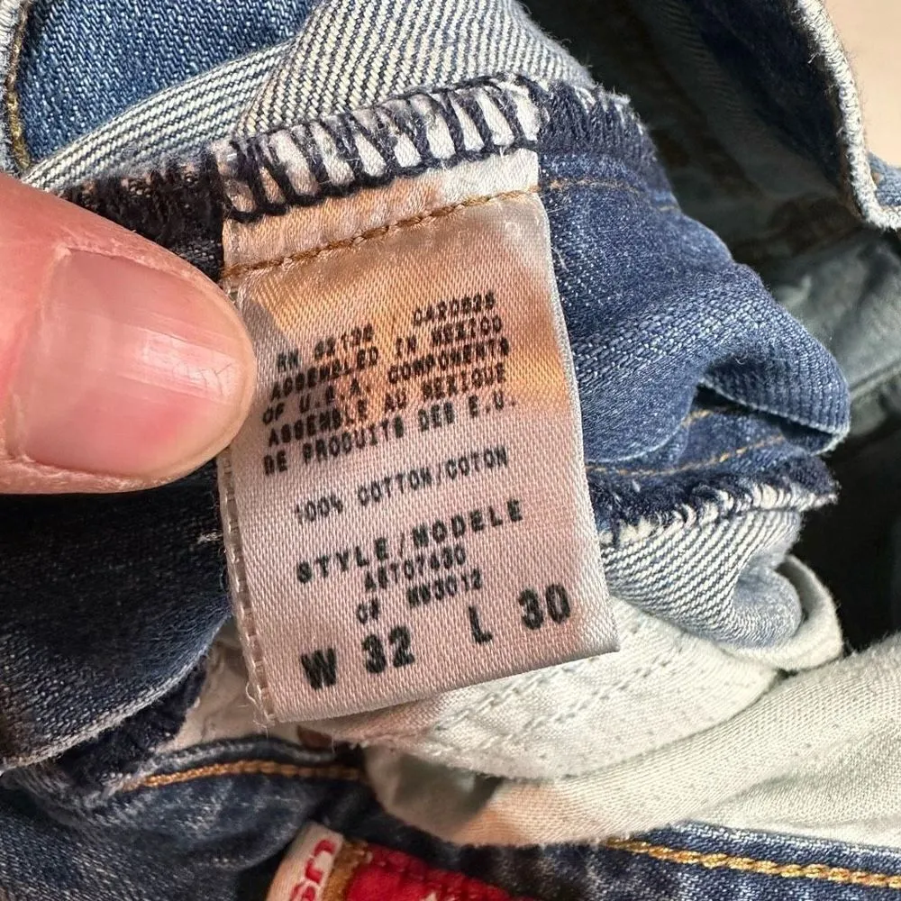 Vintage Guess Jeans Womens Distressed Straight Leg Jeans Blue Denim Size W32 L30 - Image 12