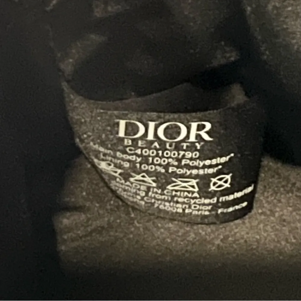 Christian Dior 2024 Black Velvety ‘DIOR’ Monogram Pouch Clutch Bag, NIB - Image 6
