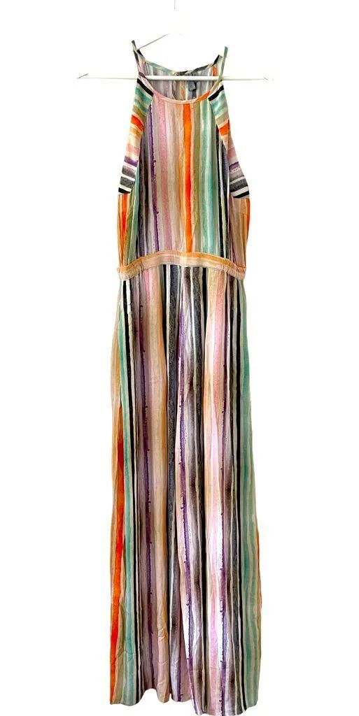 NWT Anthropologie Blank London Gallery Row Watercolor Stripe Print Jumpsuit S - Image 5
