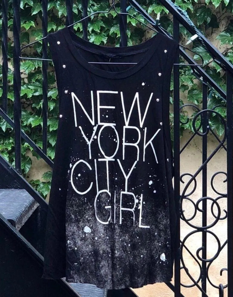 Black Tank Top New York City Girl Size XS - Image 3