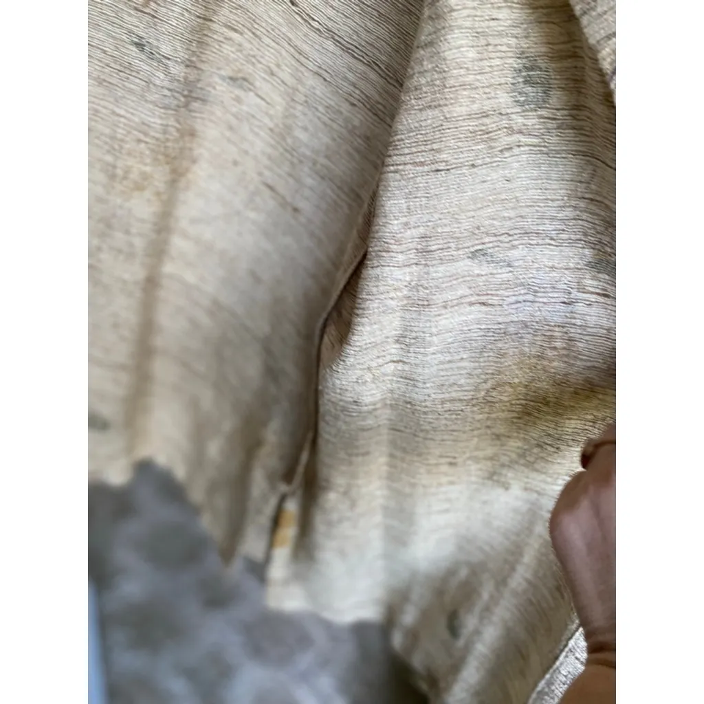 Vintage Metallic Silk Chicos Cardigan Embroidered Autumn Fall Cottagecore Floral - Image 6