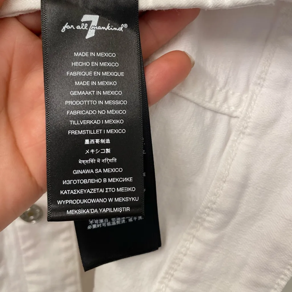 7 For All Mankind White Jean Jacket - Image 7