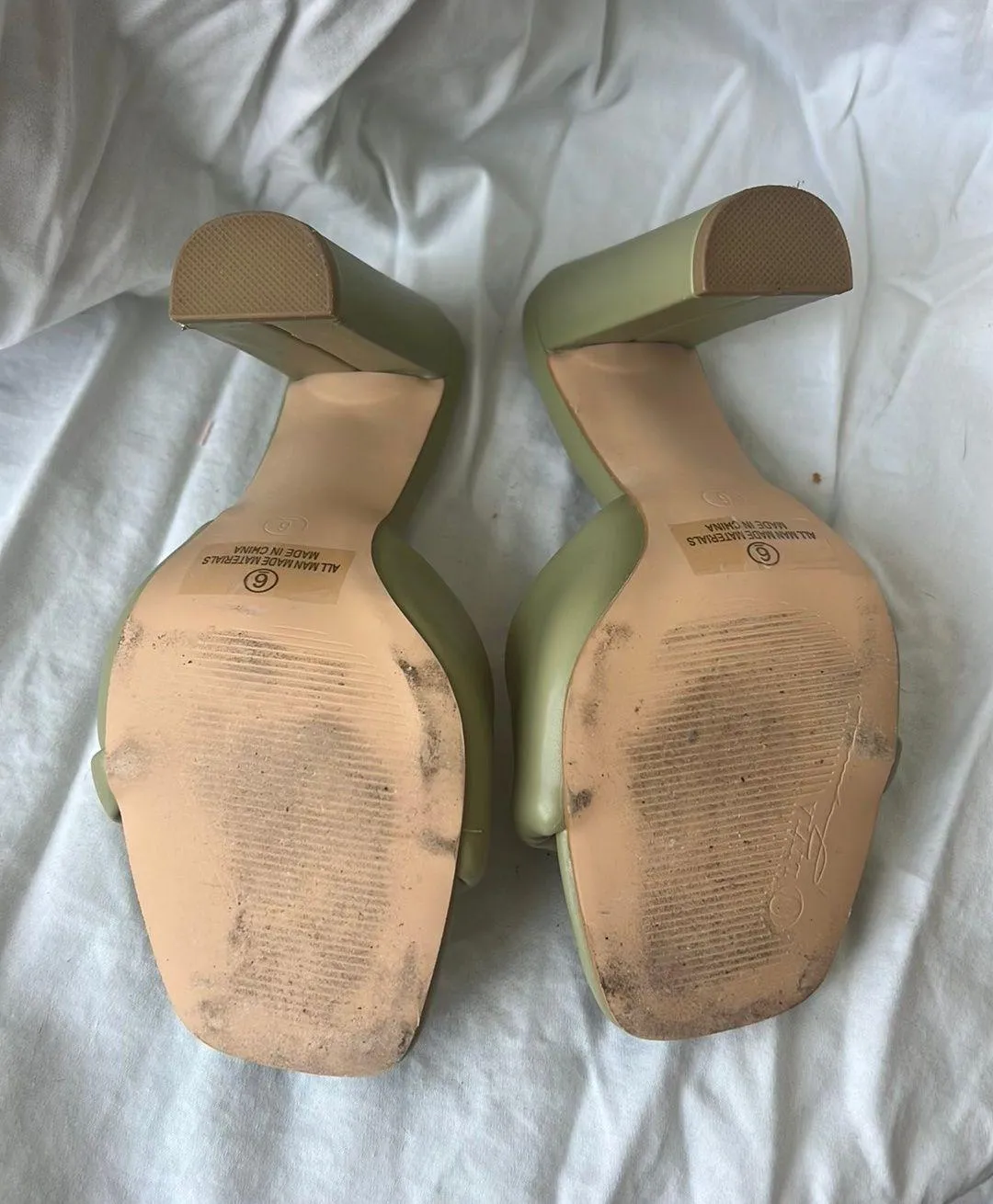 Green Puff Heeled Sandals - Image 6