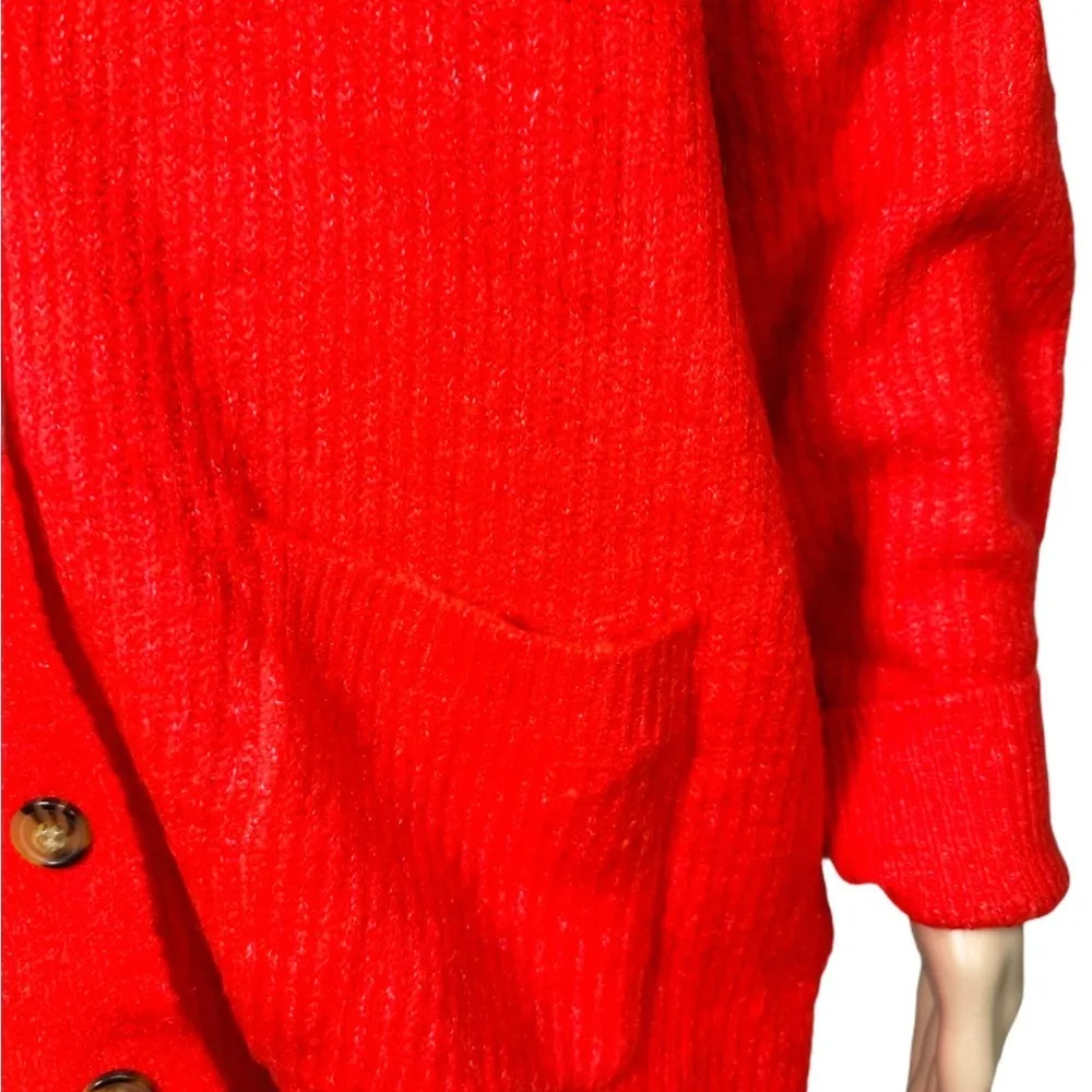 NEW BILLABONG Button-Front Knit So Chill Cardigan Red Size Small NWT - Image 8