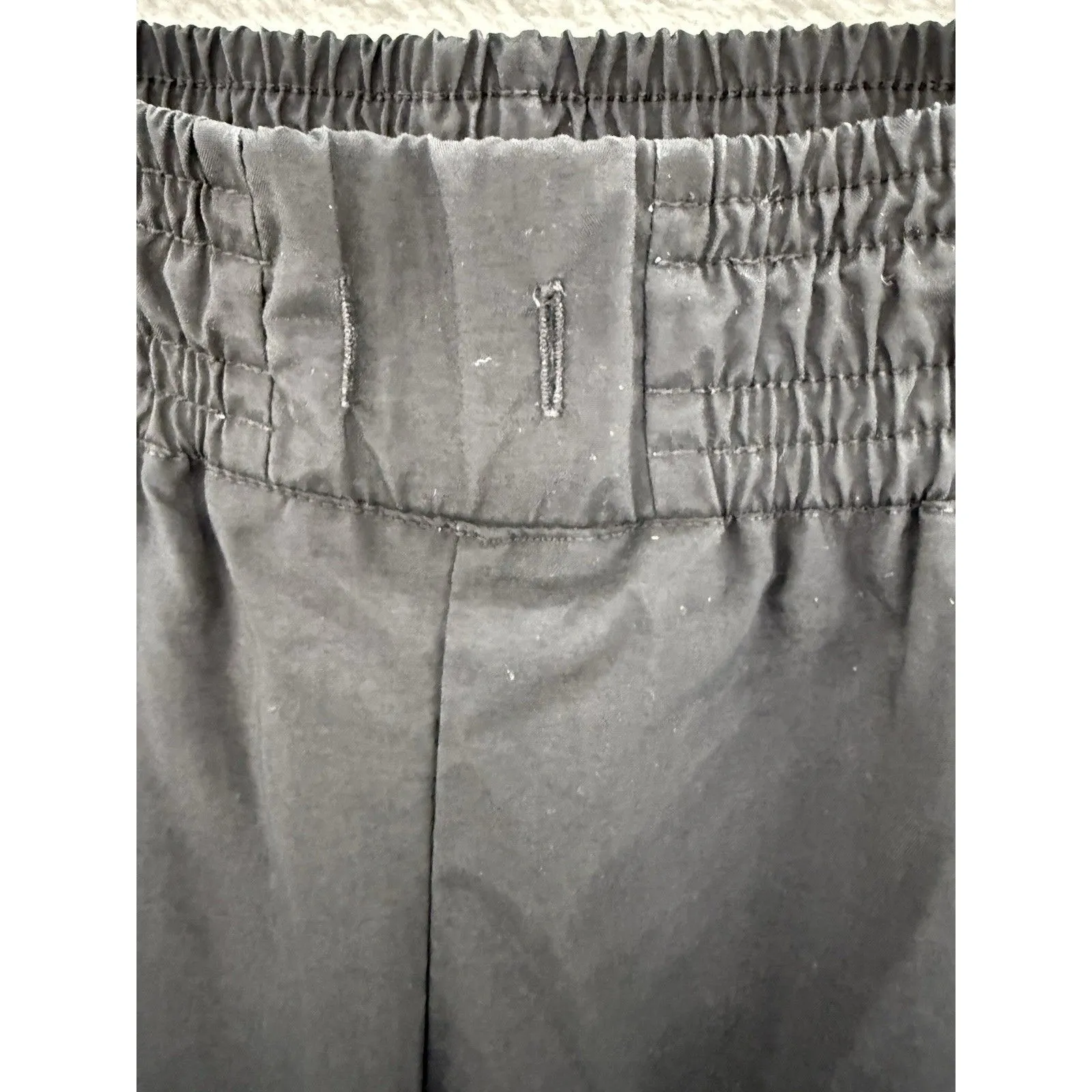 Nike Women' Pants Active Solid Black Track Pants Medium Zip Ankle Pockets Warmup - Image 9